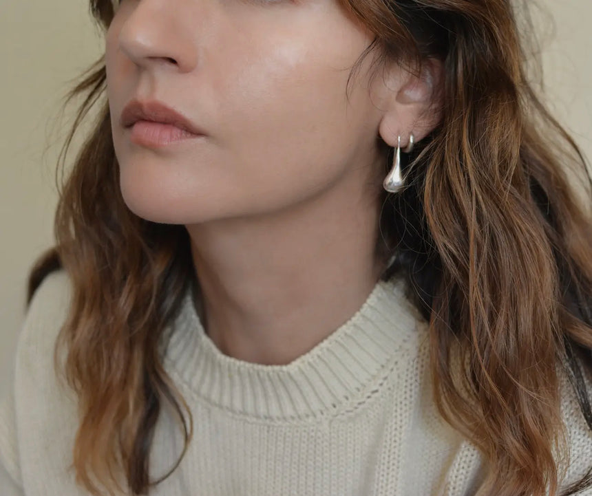Silver Droplet Earring