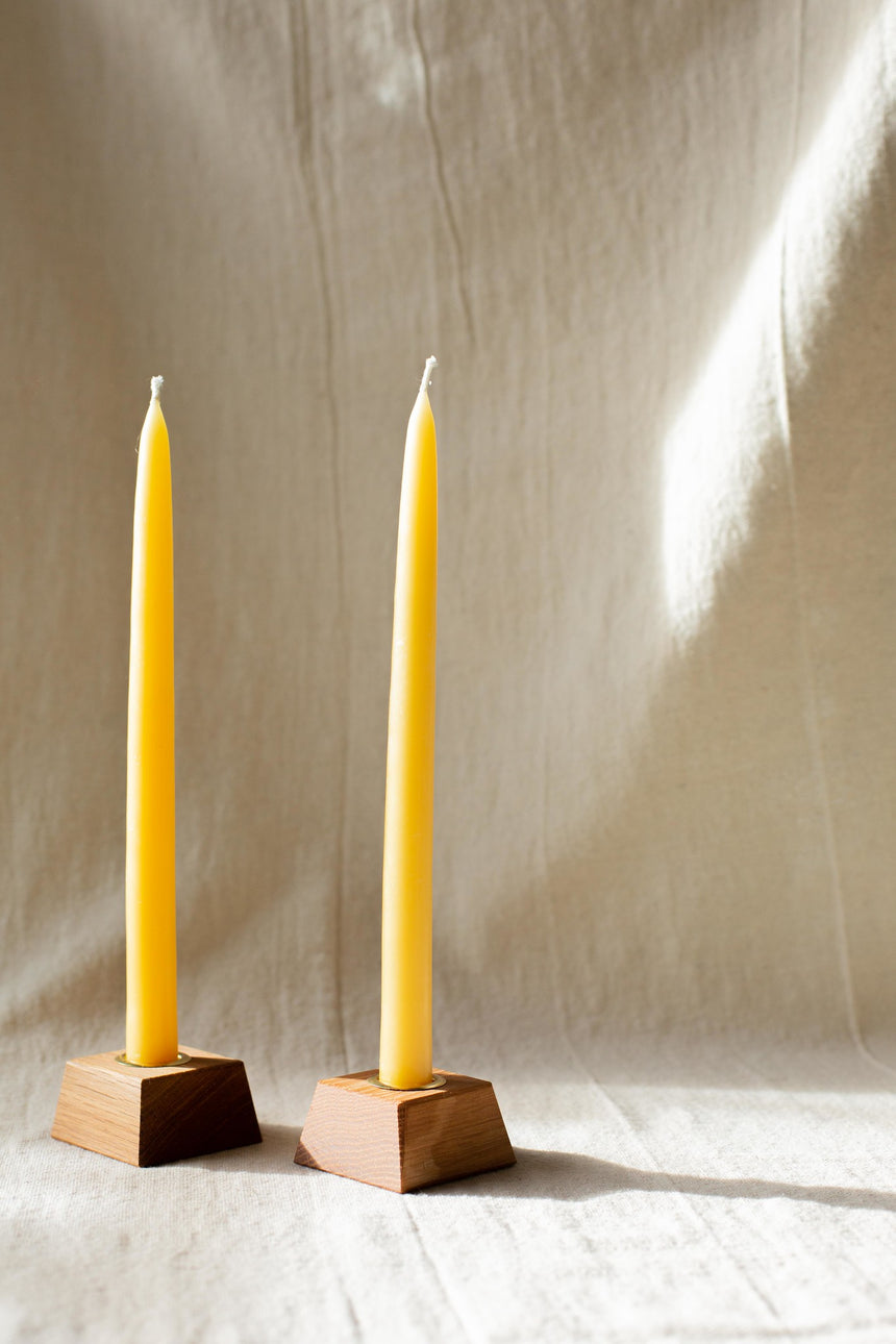 Square Wooden Candle Holder