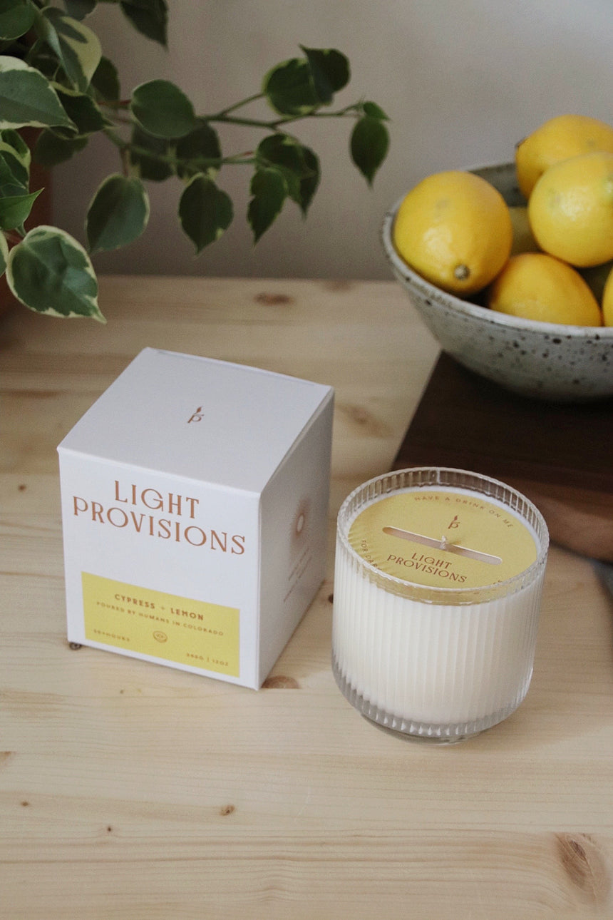 Cypress + Lemon 12oz Candle