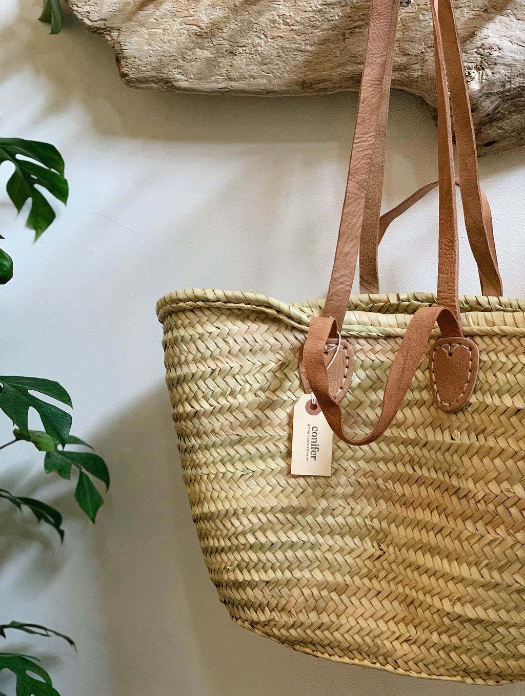 French Market Basket Bag / Straw Tote Bag / Summer Bag / Beach 