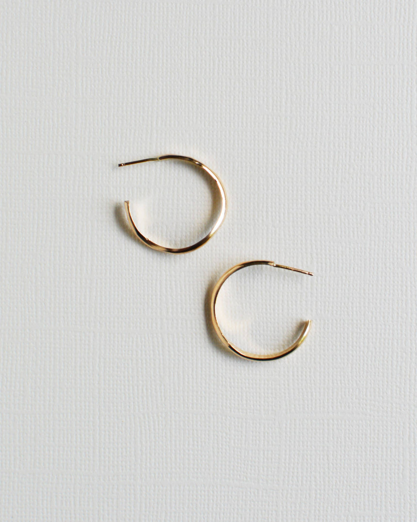 Gold Wavy Heli Hoops