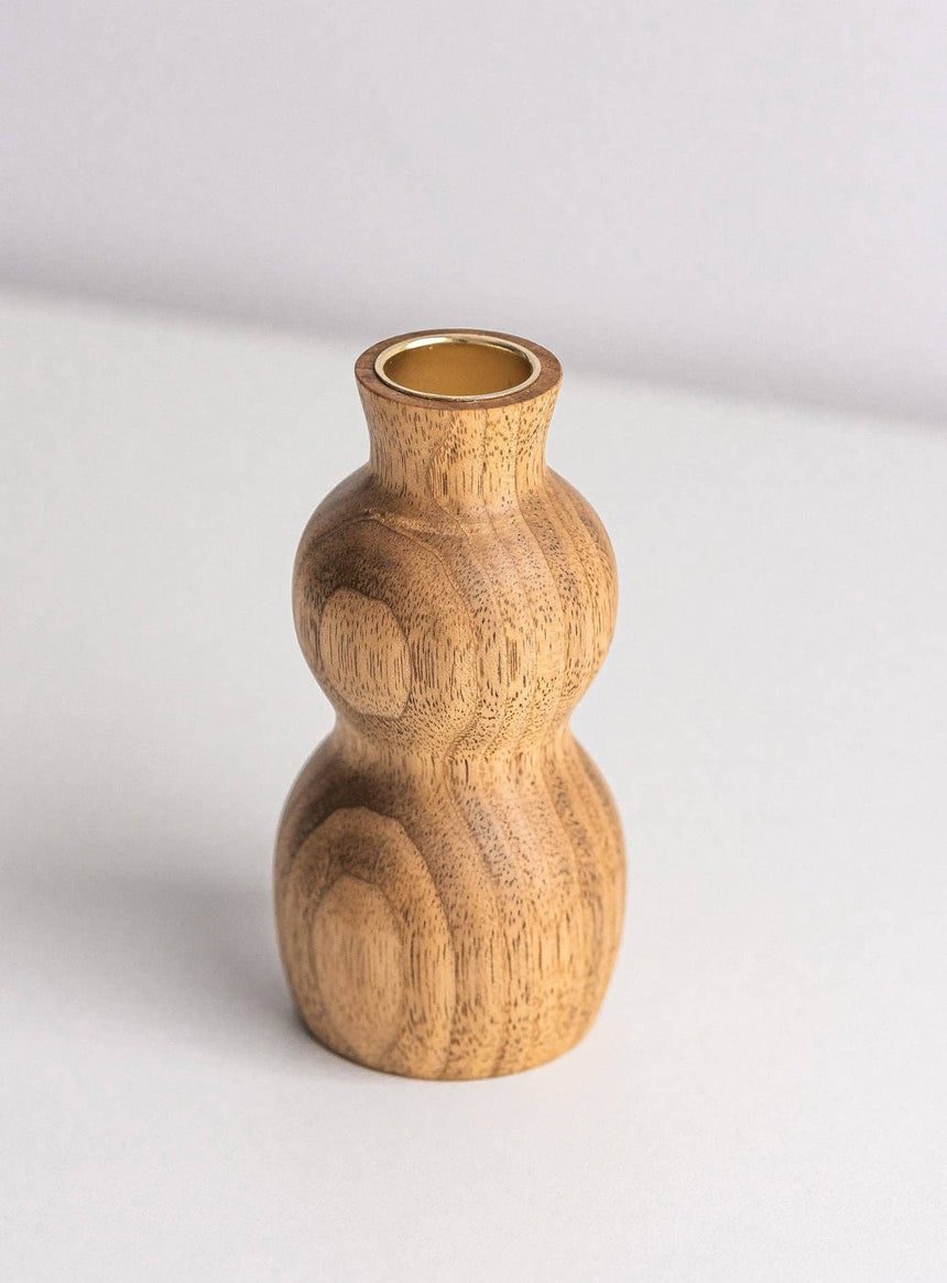 Butternut Wood Candle Holder