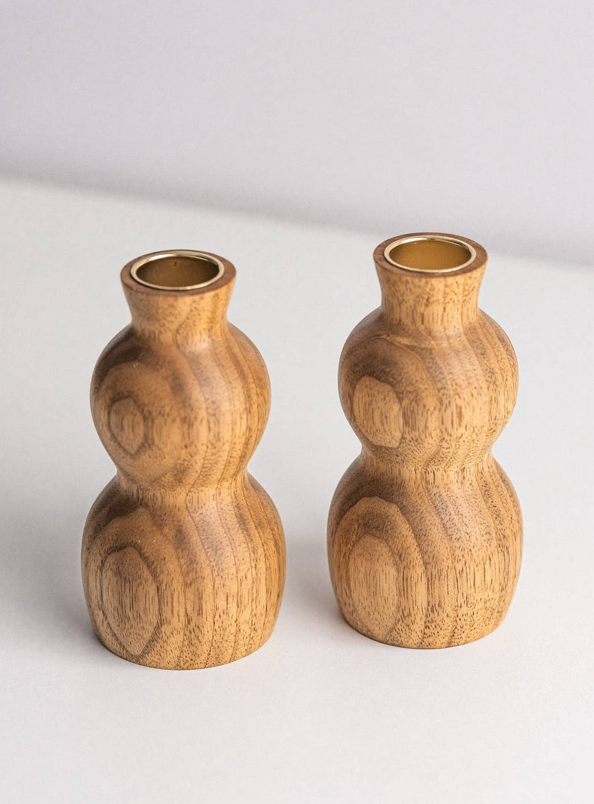 Butternut Wood Candle Holder