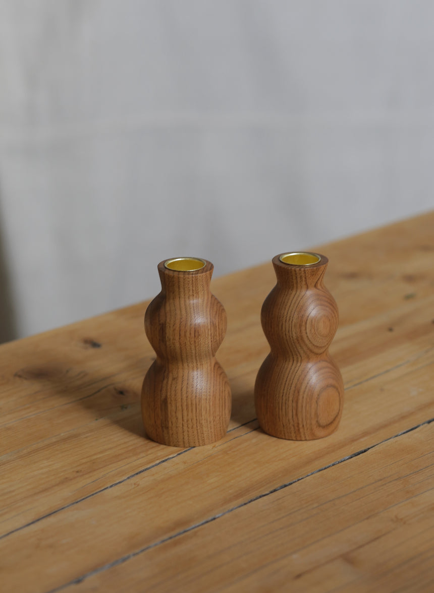 Butternut Wood Candle Holder