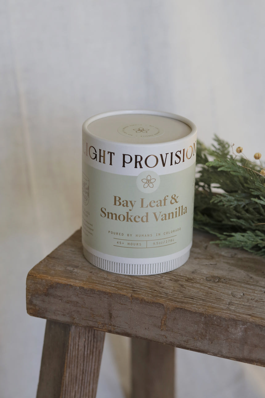 Bay Leaf + Smoked Vanilla 12oz Candle