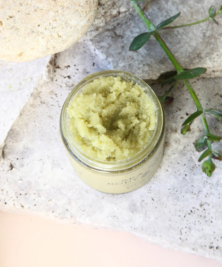 Green Tea + Eucalyptus Sea Salt Body Scrub