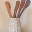 Fluted Speckled Utensil Holder