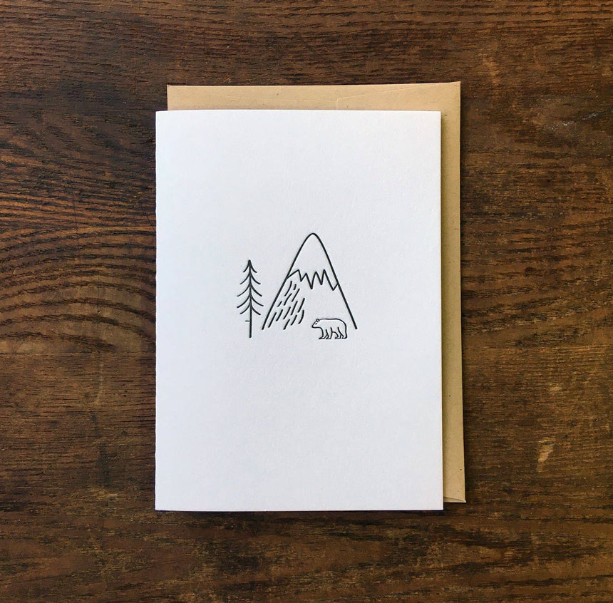 Minimal Adventure Bear Card