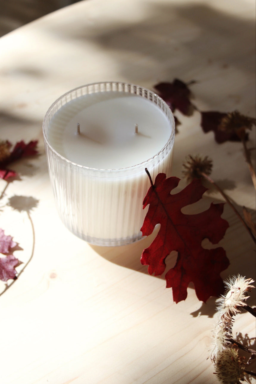 Dry Leaves + Cardamom 12oz Candle